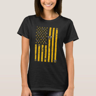 T-shirt Drapeau américain Abeille Abeille Abeille Abeille