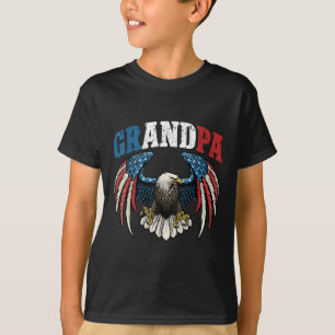 T-shirt Drapeau Américain Aigle Patriotique Usa Quatrième 