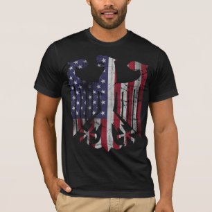 T-shirt Drapeau américain allemand vintage Eagle