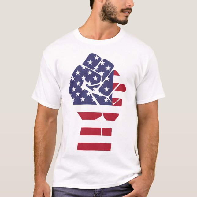 T-shirt Drapeau américain américain (Devant)