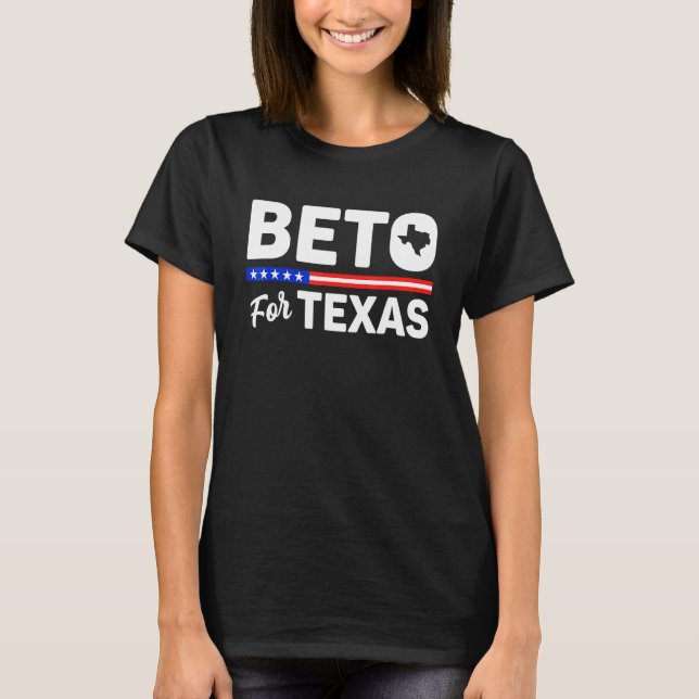 T-shirt Drapeau américain américain du gouverneur Beto (Devant)