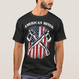 T-shirt Drapeau américain American Miner
