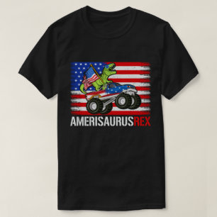 T-shirt Drapeau américain Amerisaurus Rex Dinosaur 4 juill