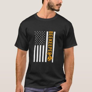 T-shirt Drapeau américain apiculteur