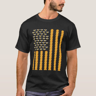 T-shirt Drapeau américain apiculture