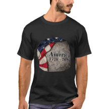 Drapeau américain avec "1776 - 2026" sur marbre gr