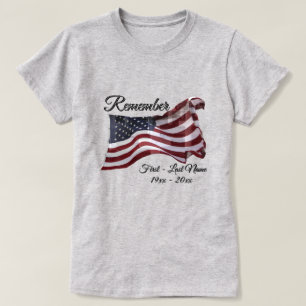 T-shirt Drapeau américain avec croix - Souvenir