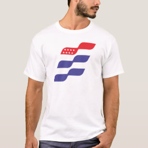 T-shirt Drapeau Américain Avec Lettre E, Motifs Pour Patri