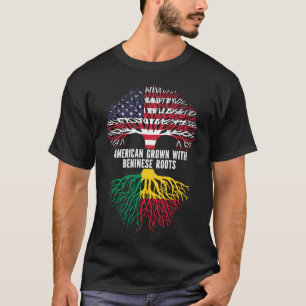 T-shirt Drapeau américain avec racines béninoises USA