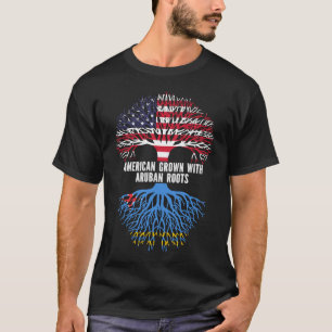 T-shirt Drapeau américain avec racines d'Aruba USA