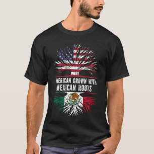 T-shirt Drapeau américain avec racines mexicaines USA