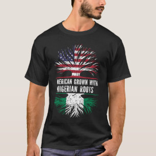 T-shirt Drapeau américain avec racines nigérianes USA