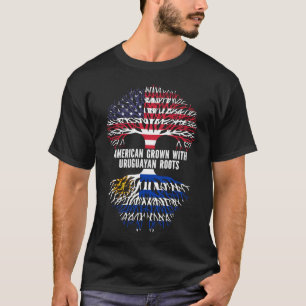 T-shirt Drapeau américain avec racines uruguayennes USA