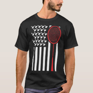 T-shirt Drapeau Américain Avec Volants T Shirt Badminton D