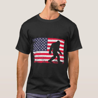 T-shirt Drapeau américain Bigfoot