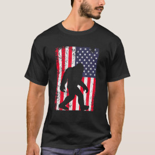 T-shirt Drapeau américain Bigfoot Sasquatch