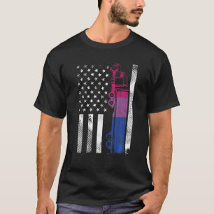 T-shirt Drapeau américain Bisexuel Camion Bi Pride LGBTQ