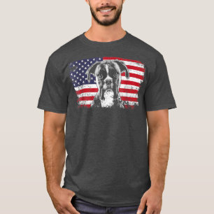 T-shirt Drapeau américain Boer Amoureux des chiens Cadeau