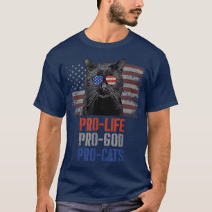 T-shirt Drapeau américain Bombay Cat Anti-avortement Pro G