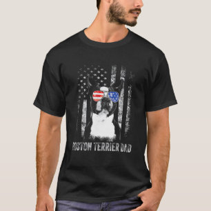 T-shirt Drapeau américain Boston Terrier 4 juillet chien