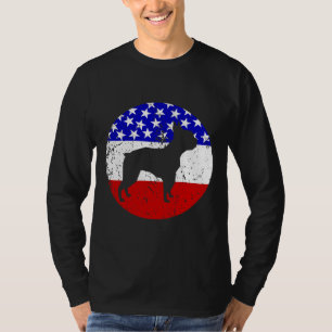 T-shirt Drapeau américain Boston Terrier Dog