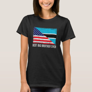 T-shirt Drapeau Américain Botswana Drapeau Meilleur Grand 