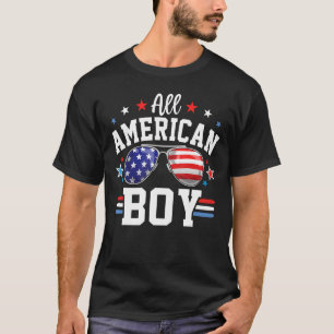T-shirt Drapeau américain Boy Patriotic 4 juillet Famille