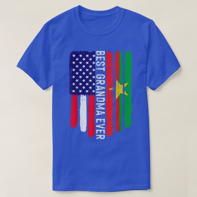 T-shirt Drapeau américain Burkina Faso Drapeau meilleur gr (Design devant)