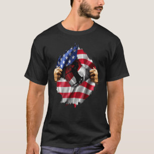 T-shirt Drapeau Américain Caché 11e Régiment de Cavalerie 