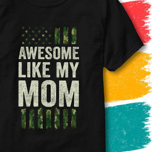 T-shirt Drapeau américain camouflage militaire Génial comm