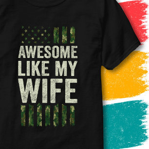 T-shirt Drapeau américain camouflage militaire Génial comm