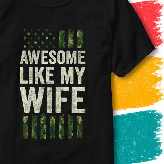 T-shirt Drapeau américain camouflage militaire Génial comm