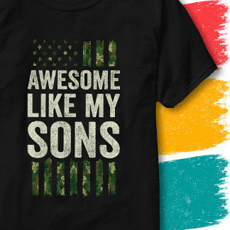 T-shirt Drapeau américain camouflage militaire Génial comm