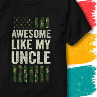 T-shirt Drapeau Américain Camouflage Militaire Incroyable