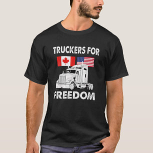 T-shirt Drapeau américain Canada Convoi pour la liberté du
