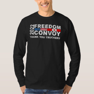 T-shirt Drapeau américain Canada Convoi pour la liberté du