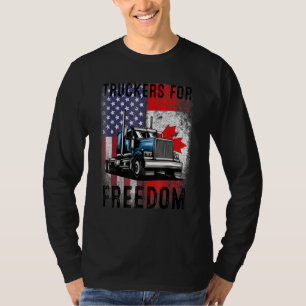 T-shirt Drapeau américain Canada Convoi pour la liberté du