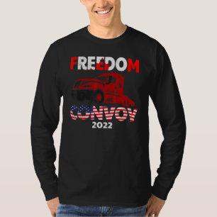 T-shirt Drapeau américain Canada Convoi pour la liberté du
