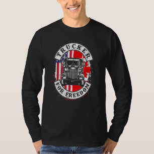 T-shirt Drapeau américain Canada Convoi pour la liberté du