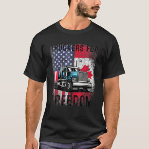 T-shirt Drapeau américain Canada Convoi pour la liberté du