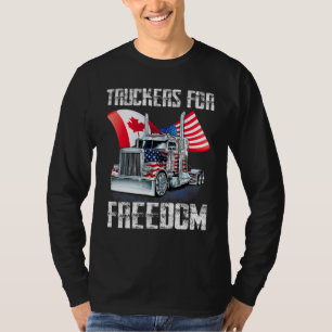 T-shirt Drapeau américain Canada Convoi pour la liberté du