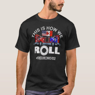 T-shirt Drapeau américain Canada Convoi pour la liberté du