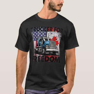 T-shirt Drapeau américain Canada Convoi pour la liberté du