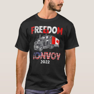 T-shirt Drapeau américain Canada Convoi pour la liberté du