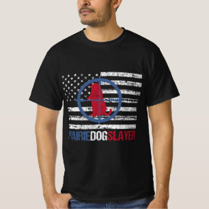 T-shirt Drapeau américain Chasse au chien des Prairies Cha