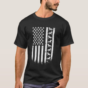 T-shirt Drapeau Américain Cheval St Patricks Day Trèfle Ir
