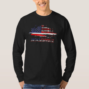 T-shirt Drapeau américain Cityscape Jacksonville Floride S