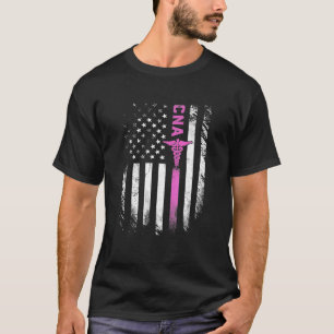 T-shirt Drapeau américain CNA Patriotic Nurse 4 juillet