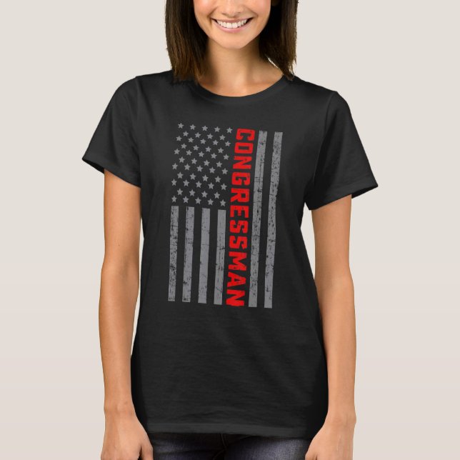 T-shirt Drapeau Américain Congressman Drapeau Américain Vi (Devant)