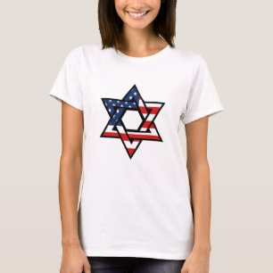 T-shirt Drapeau américain dans la chemise d'étoile de